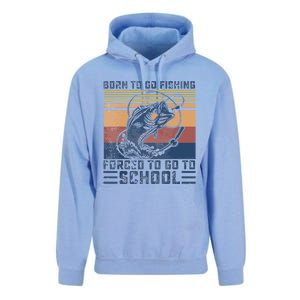 Funny Born To Go Fishing Bass Fish Fisherman Unisex Surf Hoodie