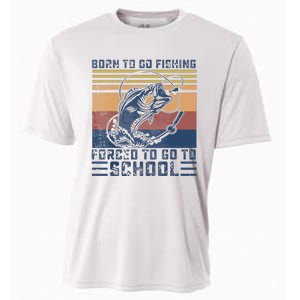 Funny Born To Go Fishing Bass Fish Fisherman Cooling Performance Crew T-Shirt