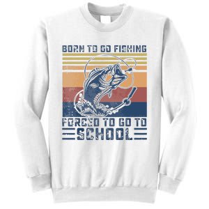 Funny Born To Go Fishing Bass Fish Fisherman Sweatshirt