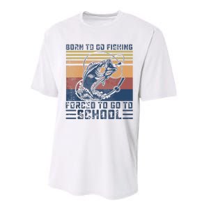 Funny Born To Go Fishing Bass Fish Fisherman Performance Sprint T-Shirt