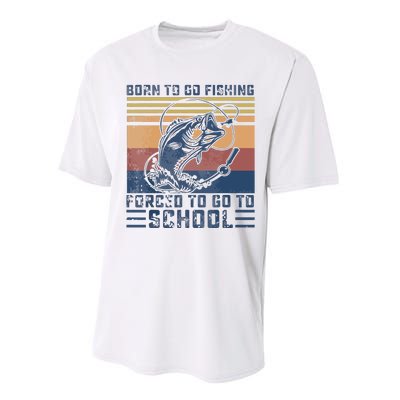 Funny Born To Go Fishing Bass Fish Fisherman Performance Sprint T-Shirt