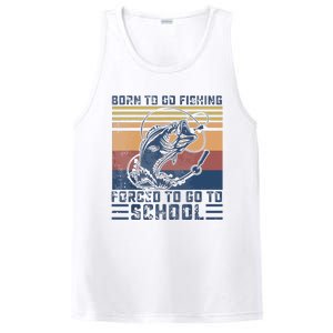 Funny Born To Go Fishing Bass Fish Fisherman PosiCharge Competitor Tank