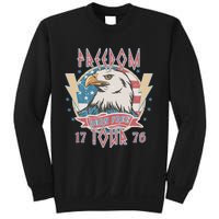 Freedom Born To Be Free 4th Of July 1776 Eagle Usa Flag Sweatshirt