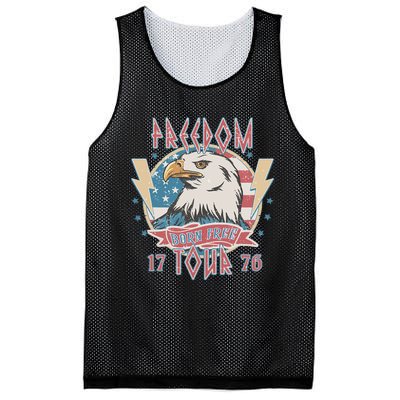 Freedom Born To Be Free 4th Of July 1776 Eagle Usa Flag Mesh Reversible Basketball Jersey Tank