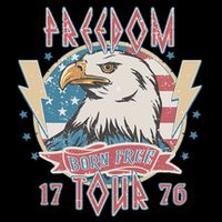 Freedom Born To Be Free 4th Of July 1776 Eagle Usa Flag Magnet
