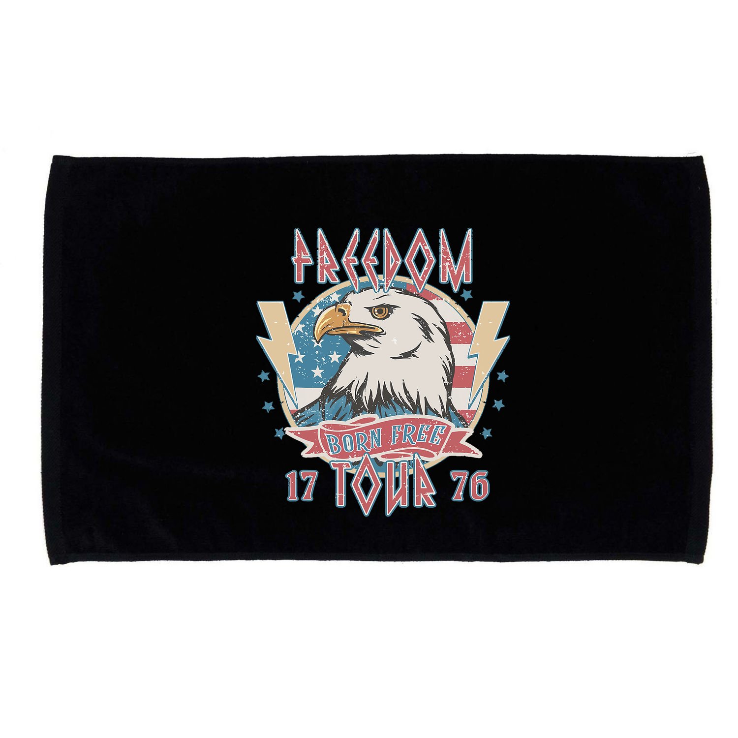 Freedom Born To Be Free 4th Of July 1776 Eagle Usa Flag Microfiber Hand Towel