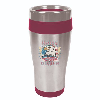 Freedom Born To Be Free 4th Of July 1776 Eagle Usa Flag 16oz Travel Tumbler