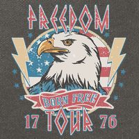 Freedom Born To Be Free 4th Of July 1776 Eagle Usa Flag Cotton Canvas Backpack