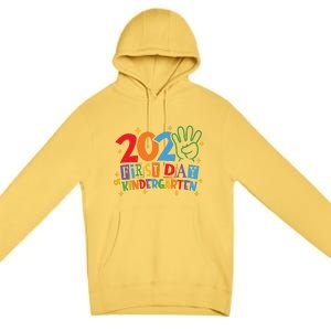 Funny Back To School Happy First Day Of Kindergarten 2024 Premium Pullover Hoodie