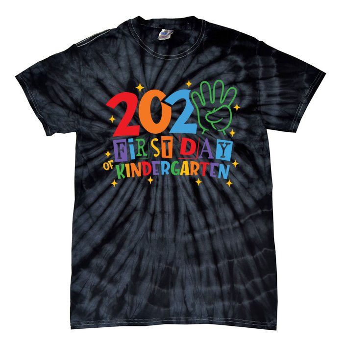 Funny Back To School Happy First Day Of Kindergarten 2024 Tie-Dye T-Shirt