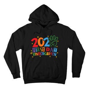 Funny Back To School Happy First Day Of Kindergarten 2024 Tall Hoodie