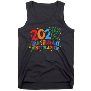 Funny Back To School Happy First Day Of Kindergarten 2024 Tank Top