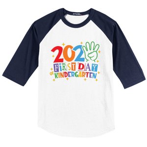 Funny Back To School Happy First Day Of Kindergarten 2024 Baseball Sleeve Shirt