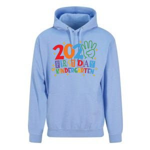 Funny Back To School Happy First Day Of Kindergarten 2024 Unisex Surf Hoodie