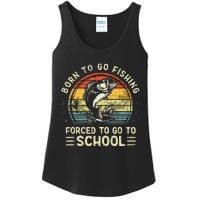 Funny Born To Go Fishing Bass Fish Fisherman Kids Ladies Essential Tank