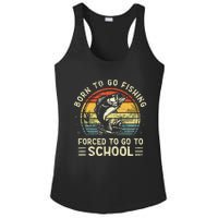 Funny Born To Go Fishing Bass Fish Fisherman Kids Ladies PosiCharge Competitor Racerback Tank