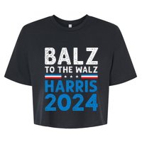 Funny Balz To The Walz Kamala Harris Tim Walz Ticket 2024 Bella+Canvas Jersey Crop Tee