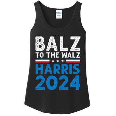 Funny Balz To The Walz Kamala Harris Tim Walz Ticket 2024 Ladies Essential Tank