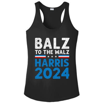 Funny Balz To The Walz Kamala Harris Tim Walz Ticket 2024 Ladies PosiCharge Competitor Racerback Tank