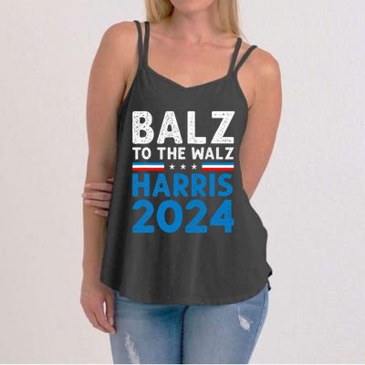 Funny Balz To The Walz Kamala Harris Tim Walz Ticket 2024 Women's Strappy Tank