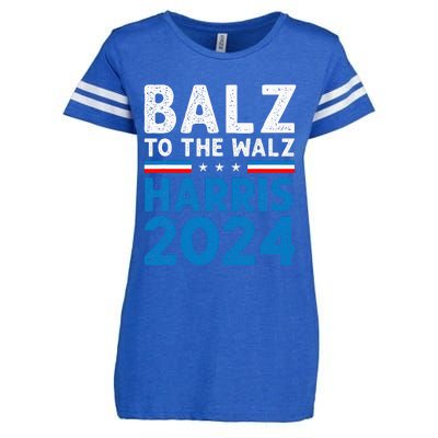 Funny Balz To The Walz Kamala Harris Tim Walz Ticket 2024 Enza Ladies Jersey Football T-Shirt