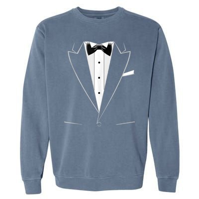 Funny Black Tuxedo And White Garment-Dyed Sweatshirt