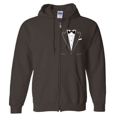 Funny Black Tuxedo And White Full Zip Hoodie