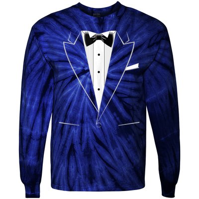 Funny Black Tuxedo And White Tie-Dye Long Sleeve Shirt