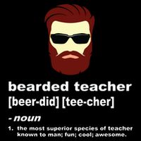 Funny Beard Teacher Teacher Appreciation Gift For V-Neck T-Shirt