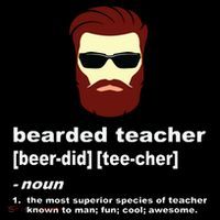 Funny Beard Teacher Teacher Appreciation Gift For Flatbill Hat