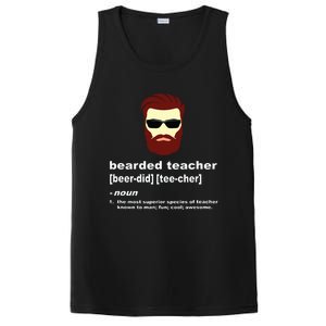 Funny Beard Teacher Teacher Appreciation Gift For PosiCharge Competitor Tank