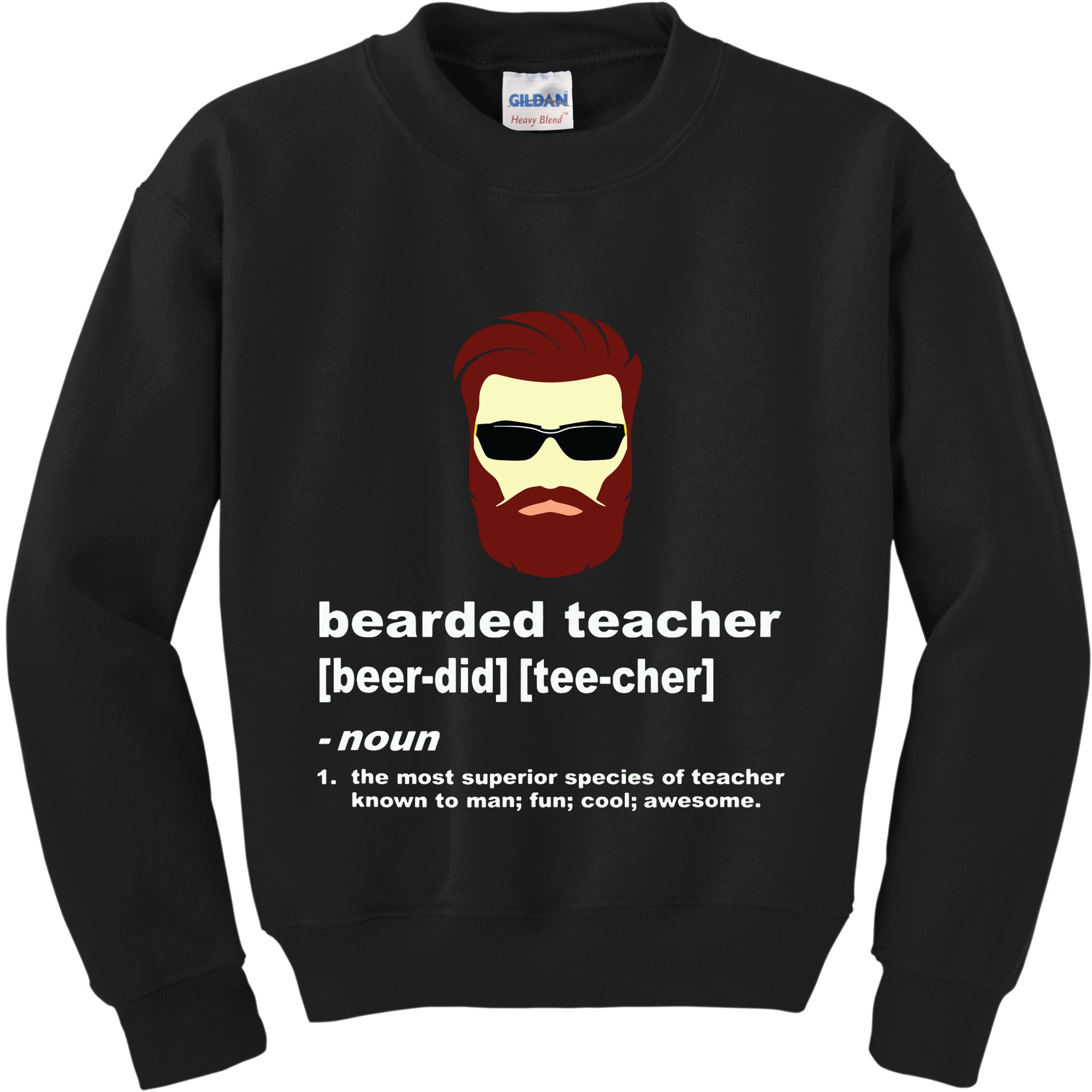 Funny Beard Teacher Teacher Appreciation Gift For Kids Sweatshirt