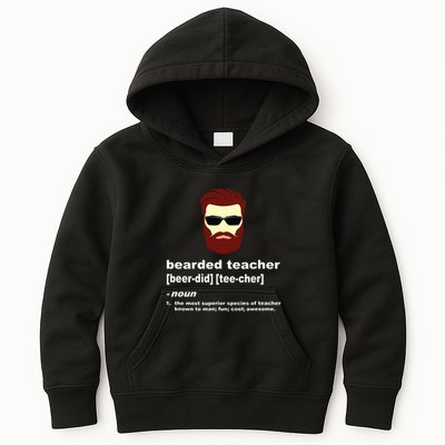 Funny Beard Teacher Teacher Appreciation Gift For Kids Hoodie