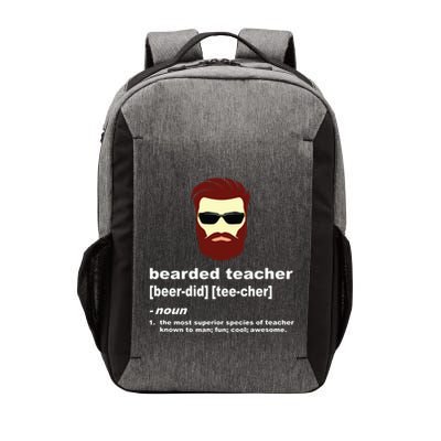 Funny Beard Teacher Teacher Appreciation Gift For Vector Backpack