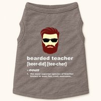 Funny Beard Teacher Teacher Appreciation Gift For Doggie Tank