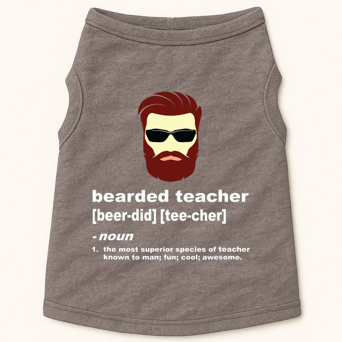 Funny Beard Teacher Teacher Appreciation Gift For Doggie Tank