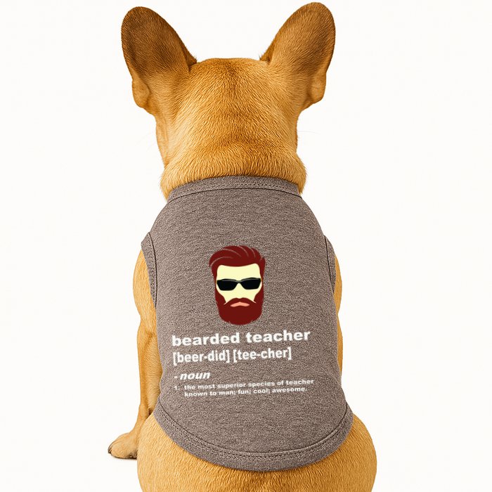 Funny Beard Teacher Teacher Appreciation Gift For Doggie Tank