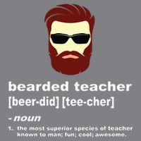 Funny Beard Teacher Teacher Appreciation Gift For Doggie Tank