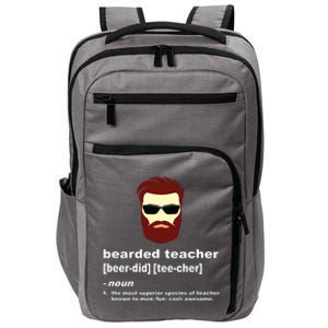 Funny Beard Teacher Teacher Appreciation Gift For Impact Tech Backpack