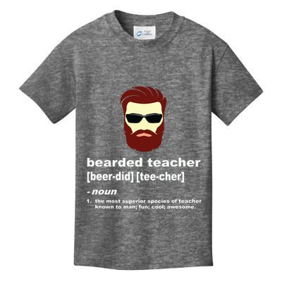 Funny Beard Teacher Teacher Appreciation Gift For Kids T-Shirt