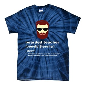 Funny Beard Teacher Teacher Appreciation Gift For Tie-Dye T-Shirt