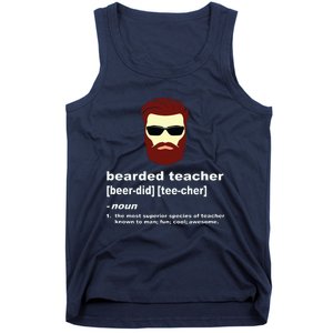 Funny Beard Teacher Teacher Appreciation Gift For Tank Top