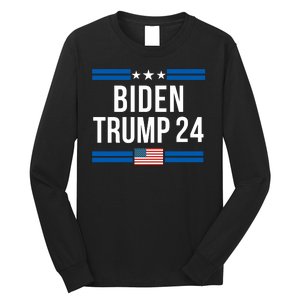 Funny Biden Trump Ticket 2024 President Biden And Vice President Trump Long Sleeve Shirt