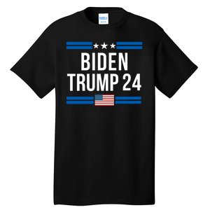 Funny Biden Trump Ticket 2024 President Biden And Vice President Trump Tall T-Shirt