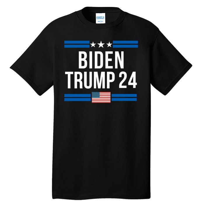 Funny Biden Trump Ticket 2024 President Biden And Vice President Trump Tall T-Shirt