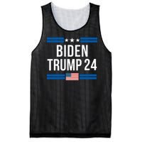 Funny Biden Trump Ticket 2024 President Biden And Vice President Trump Mesh Reversible Basketball Jersey Tank