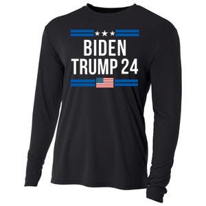 Funny Biden Trump Ticket 2024 President Biden And Vice President Trump Cooling Performance Long Sleeve Crew