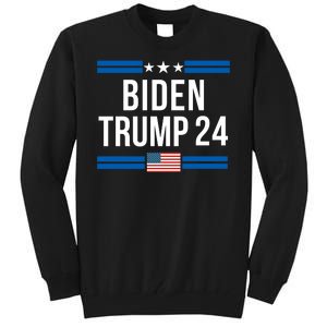 Funny Biden Trump Ticket 2024 President Biden And Vice President Trump Tall Sweatshirt