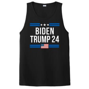 Funny Biden Trump Ticket 2024 President Biden And Vice President Trump PosiCharge Competitor Tank