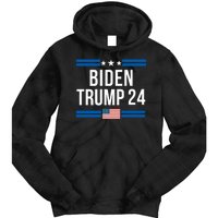 Funny Biden Trump Ticket 2024 President Biden And Vice President Trump Tie Dye Hoodie